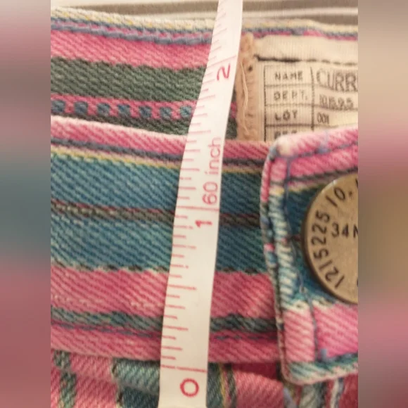 Sz 24/0 CURRENT ELLIOTT Gypsy Stripe Boyfriend Shorts - Picture 8 of 16